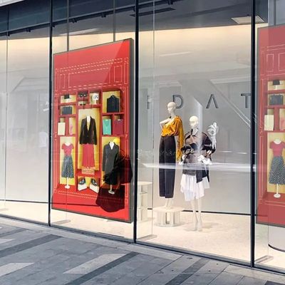 55 インチ 16:9 高明るさ ビデオ プレーヤー 広告 LCD 画面 ショップ 窓