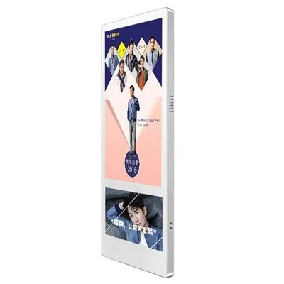 18.5+10.1インチ LCD壁掛けエレベーター広告ディスプレイ 50W パワーとデジタルサイネージのためのアルミニウム合金構造