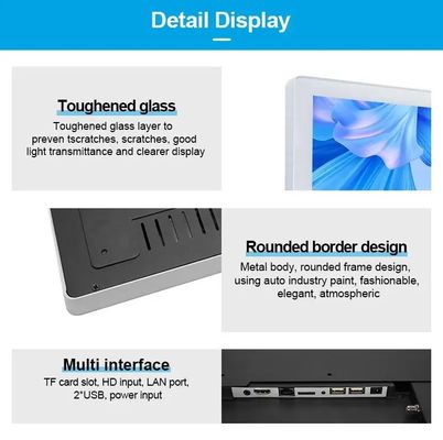 アルミ合金 50W エレベーター広告ディスプレイ 1920x1080 解像度 デジタルサイン