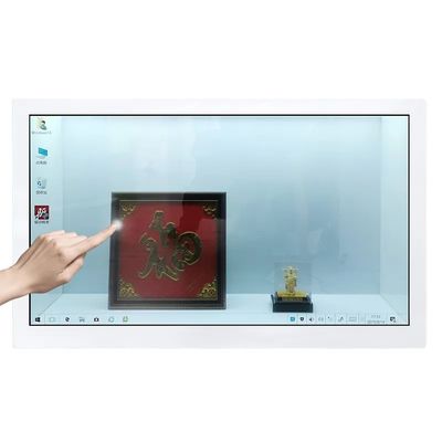 32インチ透明液晶展示台 TFT 高明るさタッチスクリーンキャビネット