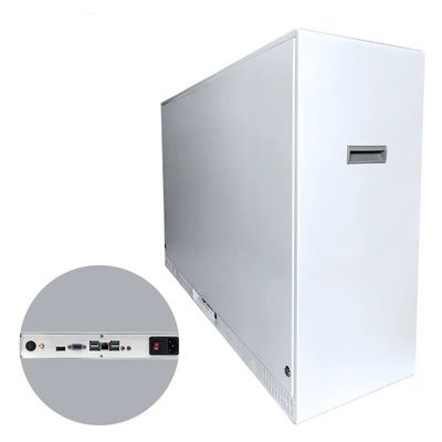 1x2 スプライシング ウォール 透明 LCD 展示台 55 インチ 容量感触ディスプレイ キャビネット