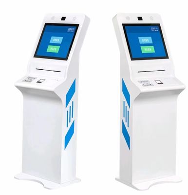 自営業用アプリ用の領収書プリンターとIDカードリーダー付きの24インチインタラクティブキオスク