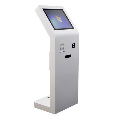 床立タッチスクリーンキオスク 21.5 インチ ICカードリーダーQRコードスキャナー