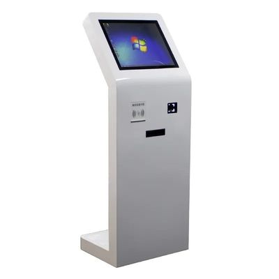 床立タッチスクリーンキオスク 21.5 インチ ICカードリーダーQRコードスキャナー