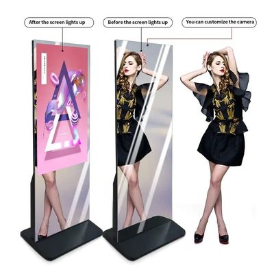 室内ジム スマート マジック ミラー タッチスクリーン 43 インチ アンドロイド デジタル ディスプレイ