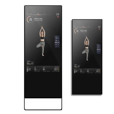 Android 7.1 RK3288とカスタマイズされた明るさLCD広告ディスプレイの 43 インチスマートフィットネスミラー