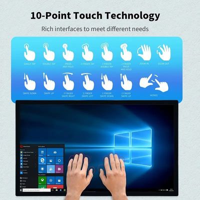 工業用容量タッチスクリーンモニター ディスプレイ LED LCD 高明るさ 43 インチ