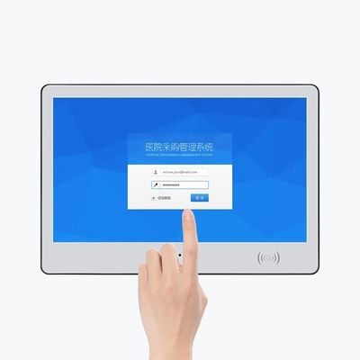 24インチ壁掛けタッチスクリーンセルフサービスキオスク（ICカードリーダーおよびオプションカメラ付き）