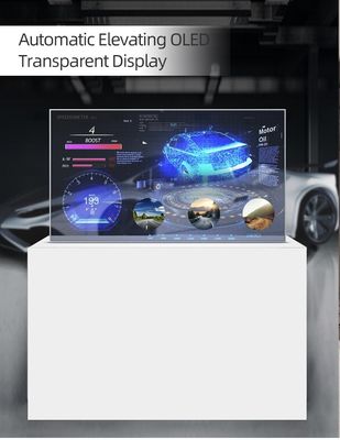 3D 55 インチ 透明 OLED タッチスクリーン デスクトップ デジタルシグネージモニター ディスプレイ