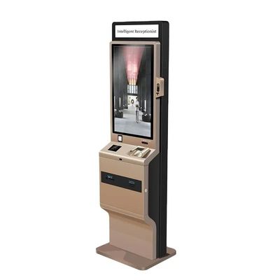 スタンドフリータッチスクリーン セルフサービスキオスク 90W LEDライトボックス 熱プリンタ