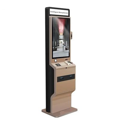 スタンドフリー 90W タッチスクリーン セルフサービスキオスク LEDライトボックスとサーマルプリンター付き