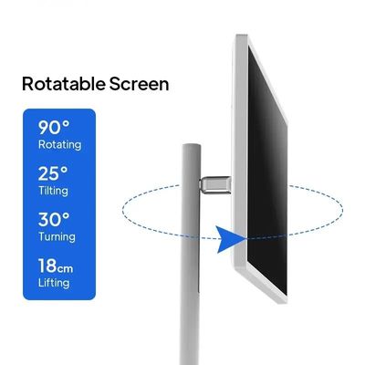 ポータブル27インチタッチスクリーンモニター 旋回可能なAndroidセルフサービスキオスク