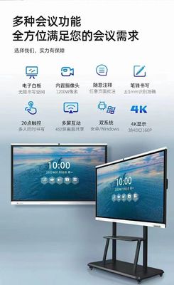 Mac OS ソフトウェア互換性と容量タッチ技術を持つ高明るさデジタルインタラクティブホワイトボード