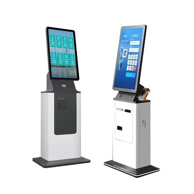 モーター駆動カードディスペンサーと低メンテナンス設計を備えたカスタマイズ可能なタッチスクリーンセルフサービスキオスク