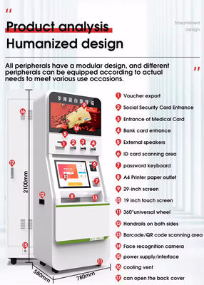 Windows 10 アンドロイド 2 つのタッチスクリーンの自動サービスキオスク