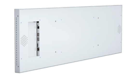 高解像度3840x1080の37インチ静電容量式タッチスクリーンデジタルキオスクとストレッチストリップディスプレイ
