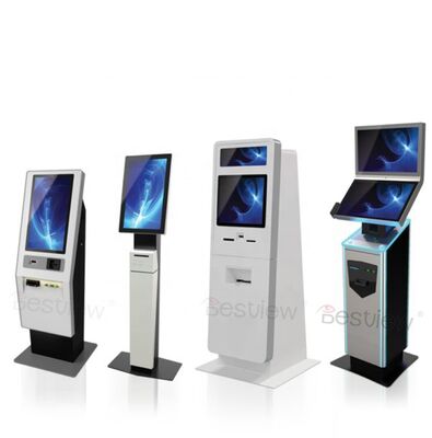 21.5インチフロアスタンディングセルフオーダーキオスク（10点静電容量式タッチスクリーン、オプションのサーマルプリンター付き）