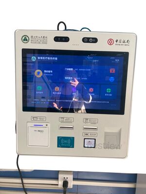 21.5インチフロアスタンディングセルフオーダーキオスク（10点静電容量式タッチスクリーン、オプションのサーマルプリンター付き）