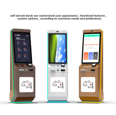 Hotel Self Check-In Kiosk with QR Code Payment and Touch Screen for Floor Standing Self Service