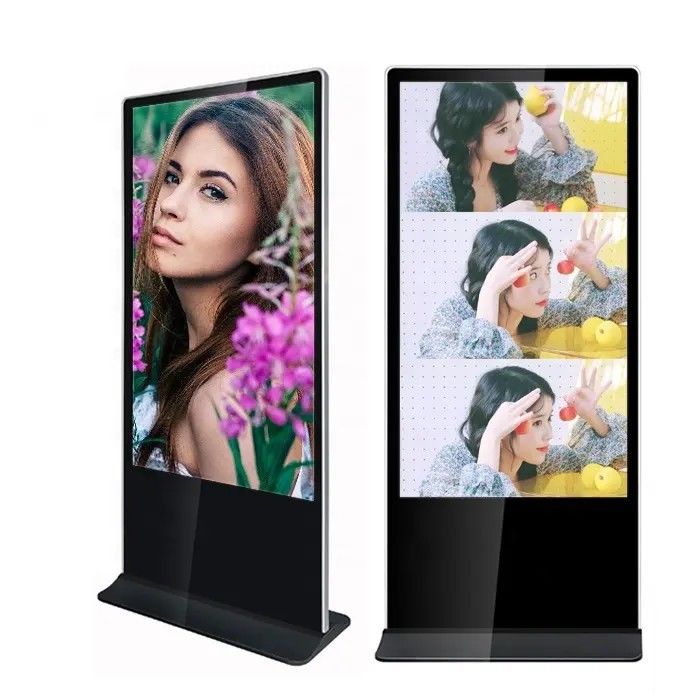 75インチ 縦置きフロアスタンド型 液晶広告ディスプレイ 4K解像度 Android OS搭載