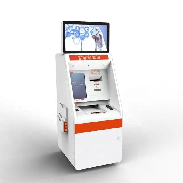 病院のチェックイン用デュアルスクリーン22インチ静電容量式タッチセルフサービスキオスク