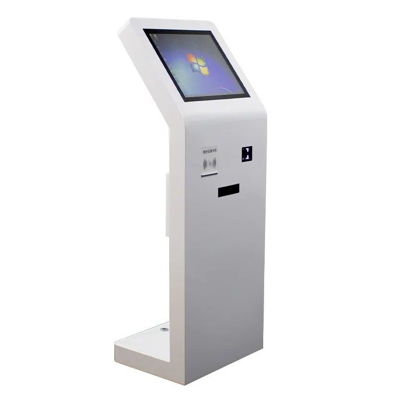 床立タッチスクリーンキオスク 21.5 インチ ICカードリーダーQRコードスキャナー