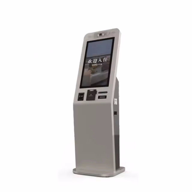 タッチスクリーンセルフチェックインキオスク 統合障害カード発行システム,現金受付機,多言語インターフェース